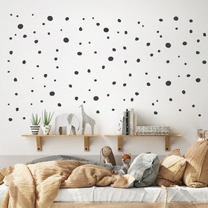 Irregular Polka Dot Wall Sticker, Polka Dot Decals Hand Drawn, Dalmatian Spots Decal, Boho Wall Sticker Dots, Nursery & Kids-Room Decals
