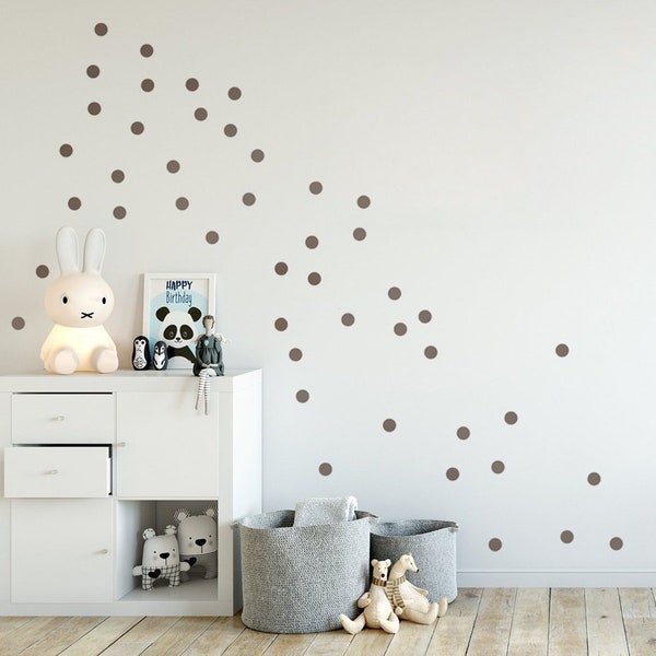 SMALL POLKA DOTS Wall Decals, Tiny Dots Wall Stickers, Peel and Stick Kidsroom Decals, Nursery Wall Decal and Home Decor, 35 colors