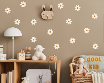 Daisy Wall Stickers, Flower Wall Decal Sets, floral Decals for Nursery, Sun flowers for Kids-room- & Bedroom-decor