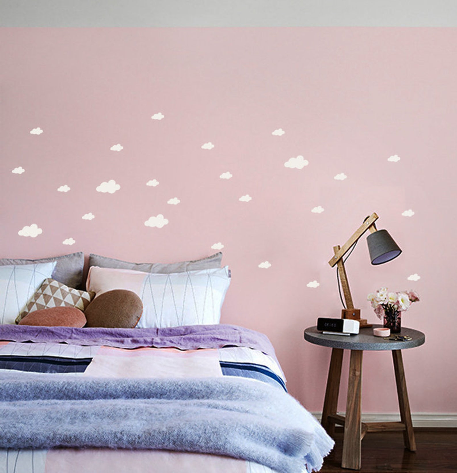 White Clouds Wall Decal Set of 16 or 32 32'' 8cm Etsy