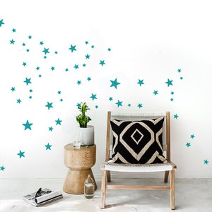 Gold Stars Wall Decals, 96 Copper mixed size Star Wall Stickers 2,5 to 7 cm 40 Colors, Kids-Room Decals, Nursery and Home-Decor image 5