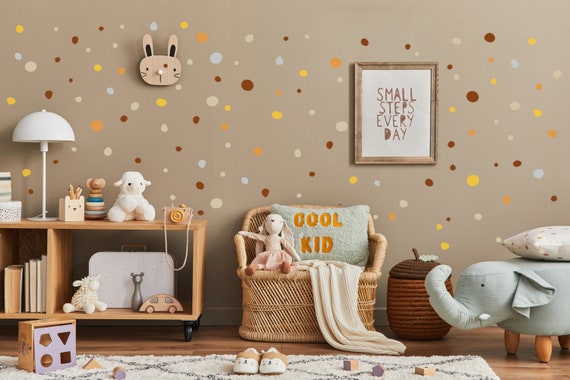 Boho Polka Dot Wall Stickers, 150 Irregular Dot Wall Decals, Just PEEL &  STICK, Creative Wall-decor for Nursery and Kids-room - Etsy | Wandtattoos