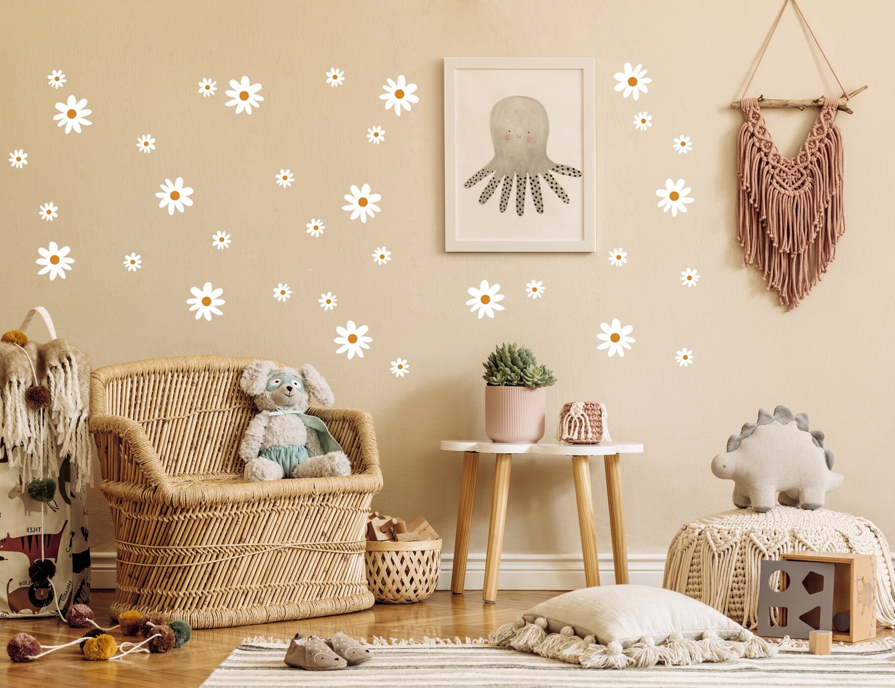 Adesivi Murali Fiori E Farfalle - Stile Bohémien - Decorazione Parete Vinile - Foto 13