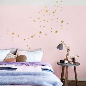 Gold Stars Wall Decals, 96 Copper mixed size Star Wall Stickers 2,5 to 7 cm 40 Colors, Kids-Room Decals, Nursery and Home-Decor image 10