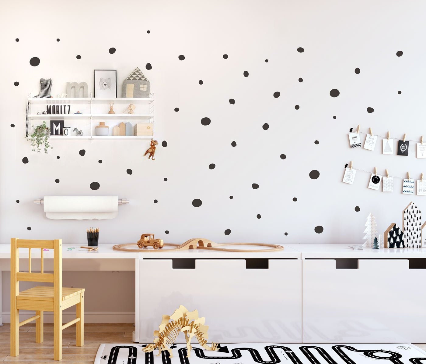 Home & Living Home Décor Wall Décor dot stickers vinyl dots Peel and