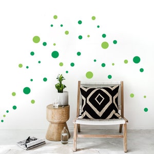 Wall Decal Polka Dots, BOHO Style Wall Sticker Dots, Colorful mixed Sets with 3 up to 10cm Dots, Nursery & Kids-Room Wall Sticker Set 8 (Photo 10)