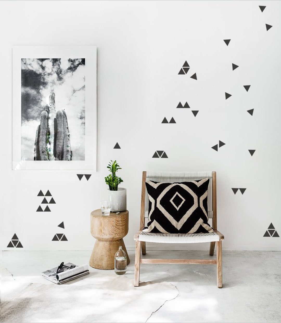 Triangle Wall Decal Sizes From 1,2'' up to 4'' Inch, Wall Sticker ...