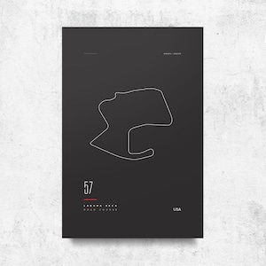 Laguna Seca Track Poster - Black DIGITAL ONLY