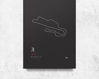 Mugello Circuit Track Poster - Black DIGITAL ONLY