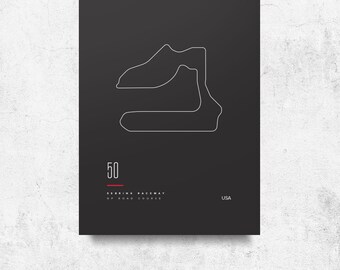 Sebring Raceway Track Poster - Black DIGITAL ONLY