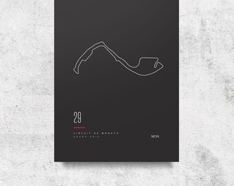 Monaco Track Poster - Black DIGITAL ONLY