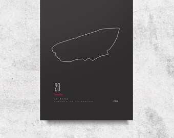 Le Mans Track Poster - Black DIGITAL ONLY