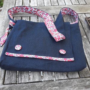 Sac lin Liberty Wiltshire rouge besace cartable