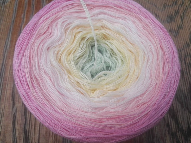 hand dyed multicolor yarn soft Magic Ball gradient handmade cakes Marshmallows