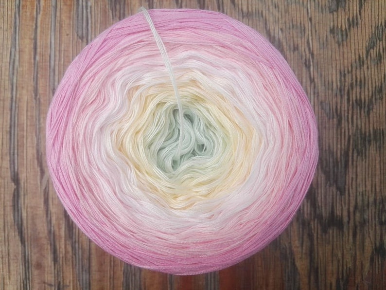 hand dyed multicolor yarn soft Magic Ball gradient handmade cakes Marshmallows