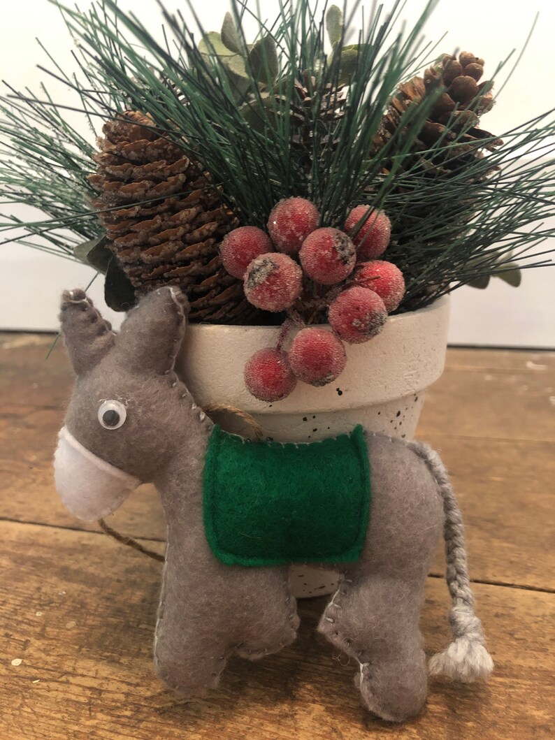 Felt Donkey Christmas Tree Decoration Etsy