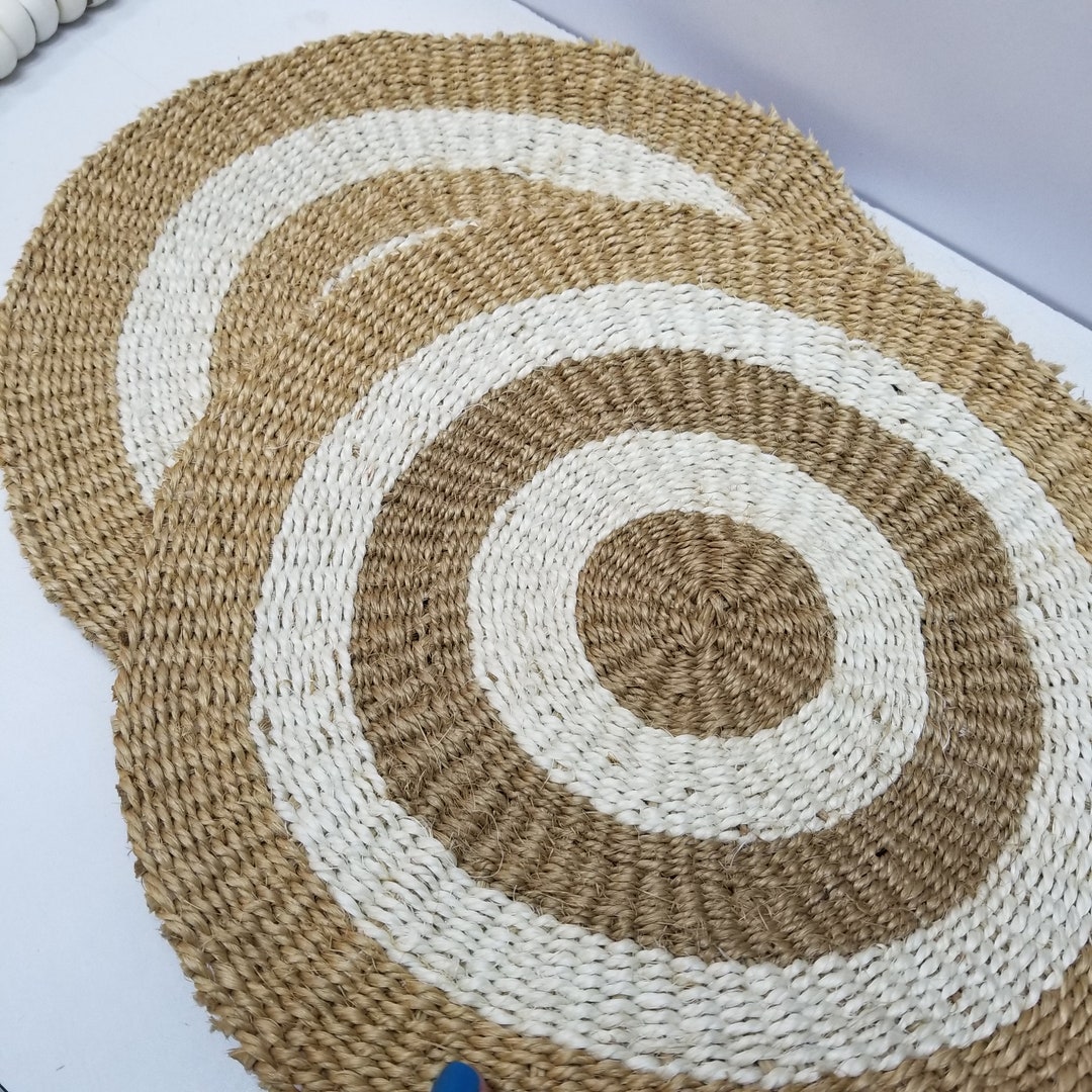 Neutral Round Table Wear Woven Placemats Natural Round Etsy