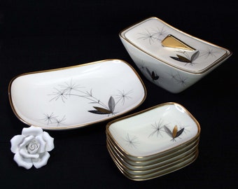 PMR Jäger and Co vintage 50s 60s porcelain dishes for pastries or confectionery, junk things