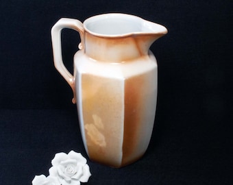 Art Deco cocoa pot jug with spray decoration milk jugs 20s to 30s brown beige Anzik, Trödle Dings da, ART. 204