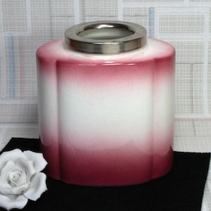 Art Deco Vase mit Spritzdekor rosa weiß 20er bis 30er Jahre Sammlerstück, Trödle Dings da, ART. 164