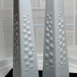 Vintage Obelisken Vasen weiß, Porzellan, Midcentury, 60er, Porzellanvase, weiße Blumenvase, Trödel Dings da Bild 3