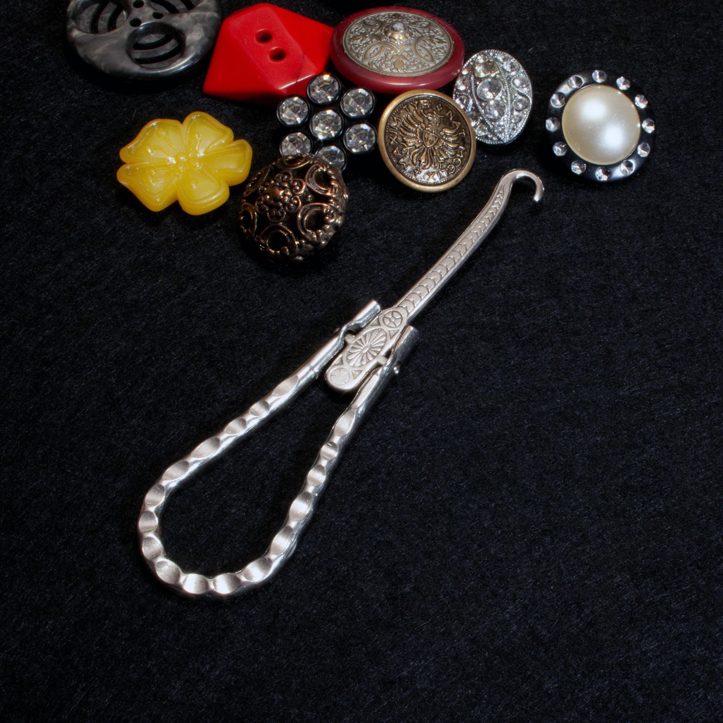 Boot Buttoner Antique Shoe-buttoner Circa 1900, Folding Button Hook, Metal Tool, Boot ...