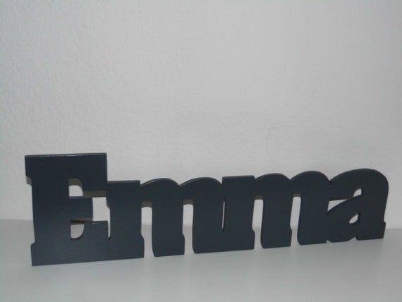 Emma Lettering Name Of Wood Etsy