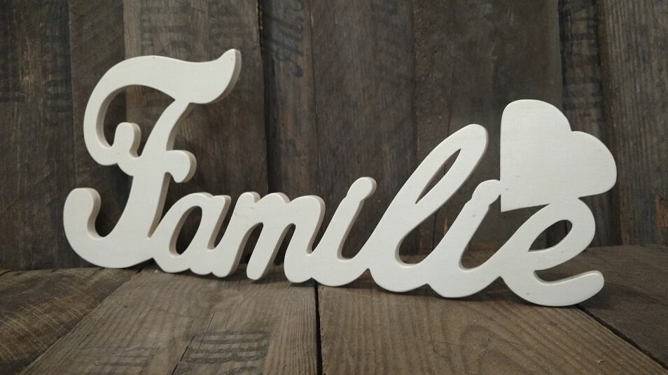 Familie Schriftzug mit Herz | Etsy