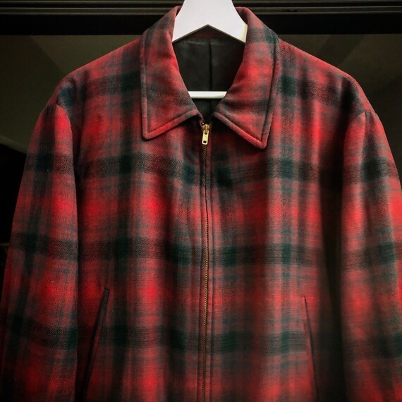 Special rare 50s vintage original ombre check jkt