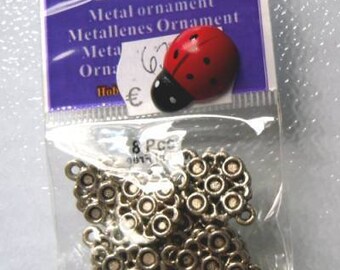10 Metallperlen Ornamente - Verbinder