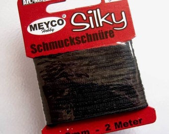 Silky 5x Schmuckschnüre schwarz  a 2m
