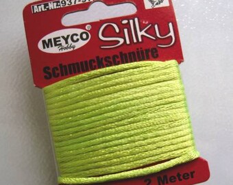 Silky 5x Schmuckschnüre maigrün  a 2m