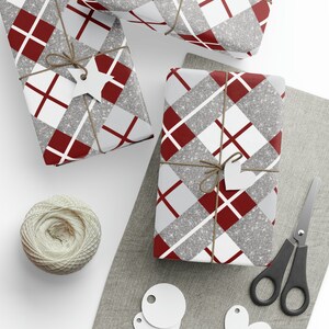 Plaid Wrapping Paper, Christmas Wrapping Paper, Christmas Gift Wrap, Decorative Paper, Holiday Gift Wrap, Wrapping Paper Rolls