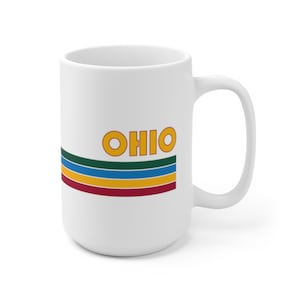 Ohio Coffee Mug | Microwave and Dishwasher Safe Ceramic Cup | Buckeye State Columbus Cleveland Cincinnati Toledo Tea Hot Cocoa Gifts Mugs