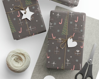 Boho Wrapping Paper, Christmas Wrapping Paper, Christmas Gift Wrap, Decorative Paper, Holiday Gift Wrap, Wrapping Paper Rolls