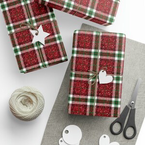 Plaid Wrapping Paper, Christmas Wrapping Paper, Christmas Gift Wrap, Decorative Paper, Holiday Gift Wrap, Wrapping Paper Rolls