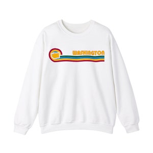 Moletom Washington | Moletons Femininos | Moletom Evergreen State Seattle Spokane Tacoma Vancouver de Manga Longa e Gola Redonda para Homens