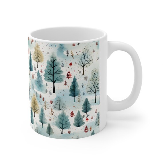 Lot De 6 Mugs En Porcelaine Home Winter Time, Décorations Hiver Pour Petit-déjeuner