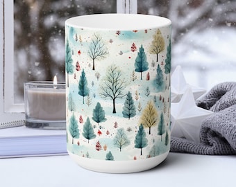 Tasse mit Spruch Mikrowellen- und spülmaschinenfest aus Keramik Winter-Weihnachtsdekor Housewarming Geschenke Tee Heiße Schokolade