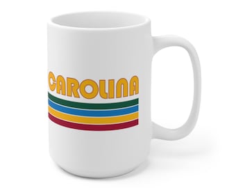 Taza de café de Carolina del Norte / Taza de cerámica apta para microondas y lavavajillas / Tazas de regalo para té, chocolate caliente, Charlotte, Raleigh y Greensboro, estado de Carolina del Norte