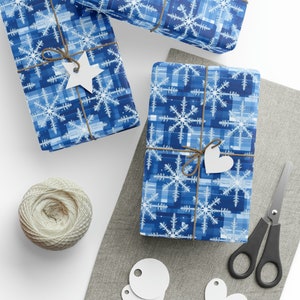 Frosty Snowflake Wrapping Paper, Christmas Wrapping Paper, Christmas Gift Wrap, Decorative Paper, Holiday Gift Wrap, Wrapping Paper Rolls