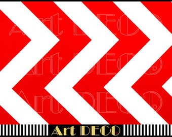 Wrapping Paper #42*CHEVRON RED-WHITE*