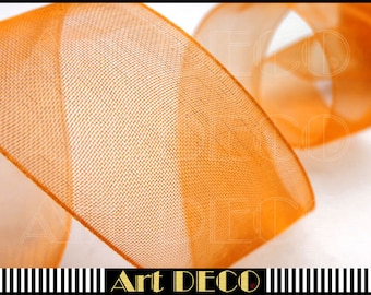 Deco-nastro di organza 1mx25mm ORANGE