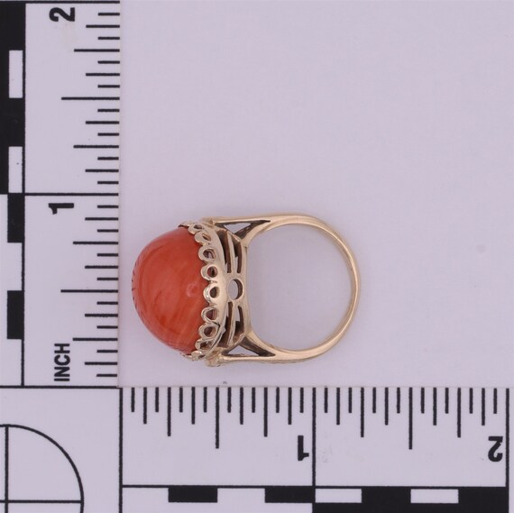 Gorgeous Large 15Ct. Red Coral Gemstone and 14K G… - image 2