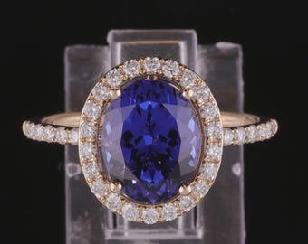 EFFY BH 14k Diamond & Sapphire Diana Style Halo Yellow Gold Ring Size 5 ...