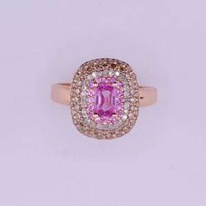 EFFY Pink Sapphire and Diamond 14K Rose Gold Ring