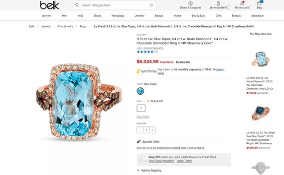 Belk clearance levian rings outlet