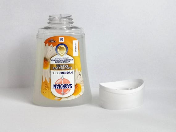 Nachfüllbare Seifenflasche, kompatibel mit Sagrotan No-Touch System, wiederverwendbar, mit Drehverschluss, plastikreduzierend!
