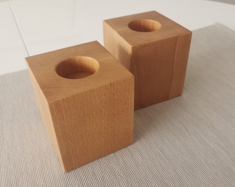 Real beech wood candle decoration | Candlestick | Candles | wooden decoration | deco