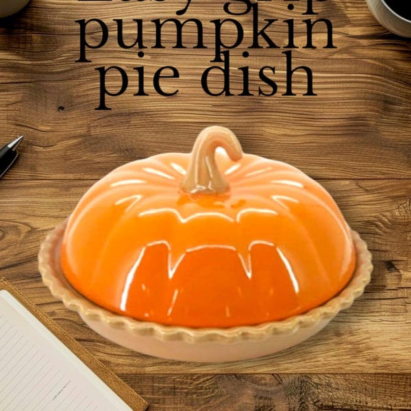 Plato para pastel de calabaza con tapa, fácil de agarrar y servir